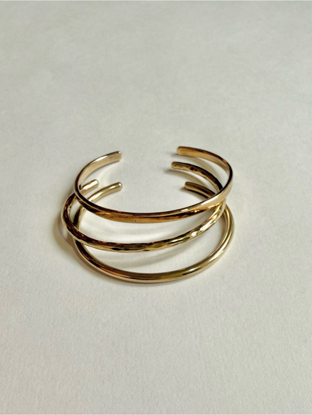 Soko Brass Set of Three Brass Cuff Bracelets